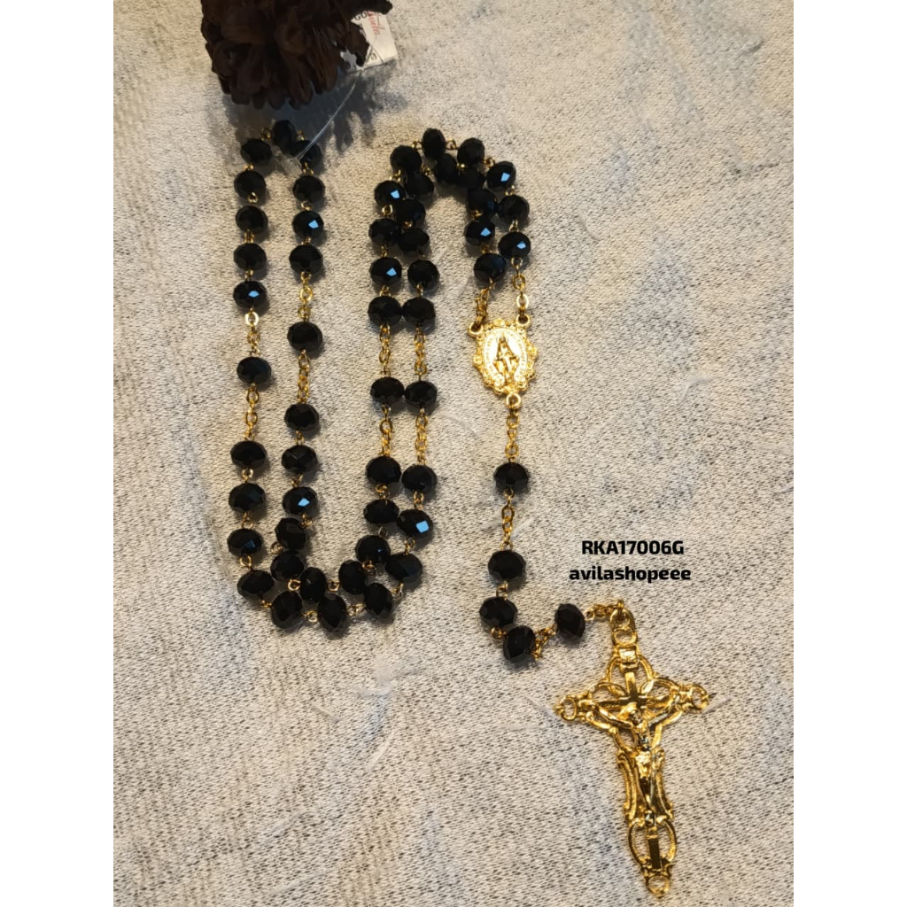 Rosario Crystal Briolette Color AB  Rohani Katholik