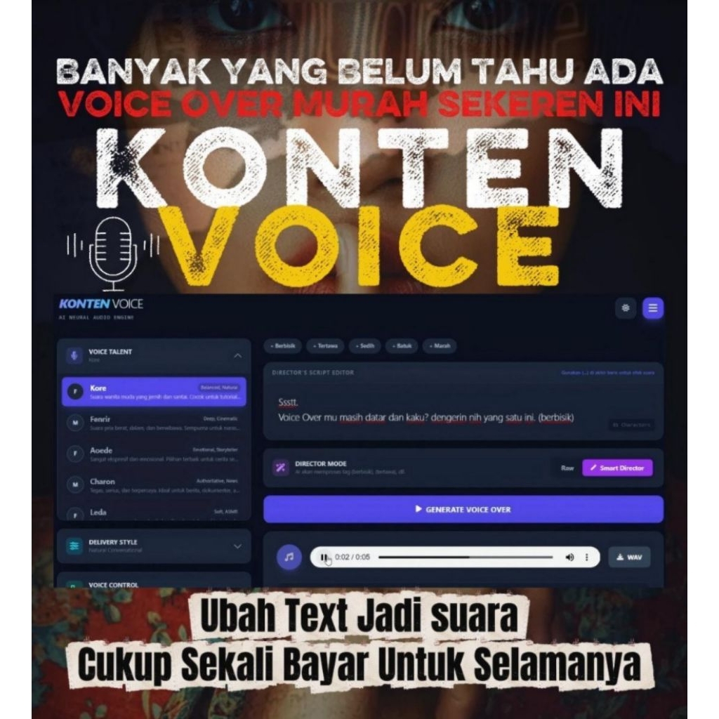 Konten Voice | Voice Over Profesional