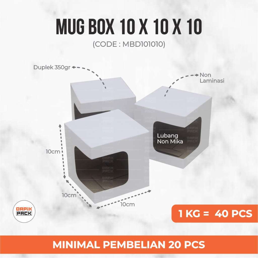 Mug Box 10x10x10, Kemasan Gelas, Kemasan Mug, Packaging Gelas, Packaging Mug