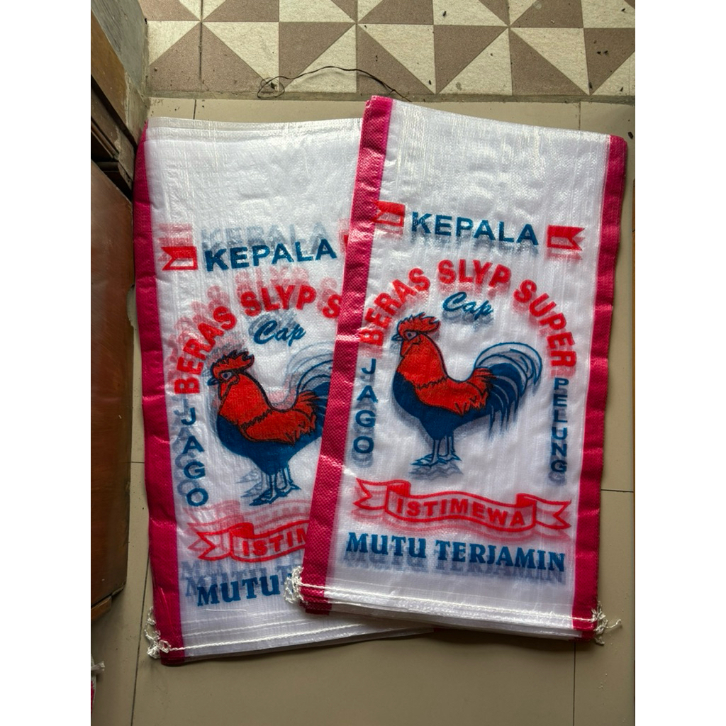 karung beras 20kg cap ayam jago
