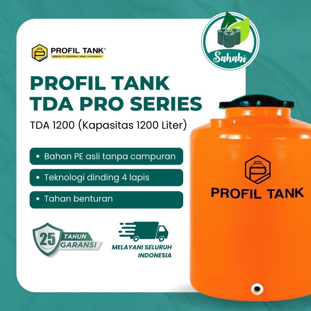 Tandon Air/Toren Air/Tangki Air Profil Tank TDA Pro Series 1200 Liter