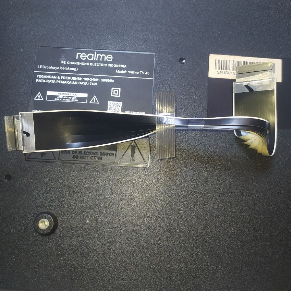 lvds tv realme 43 inch mainboard ke tikon