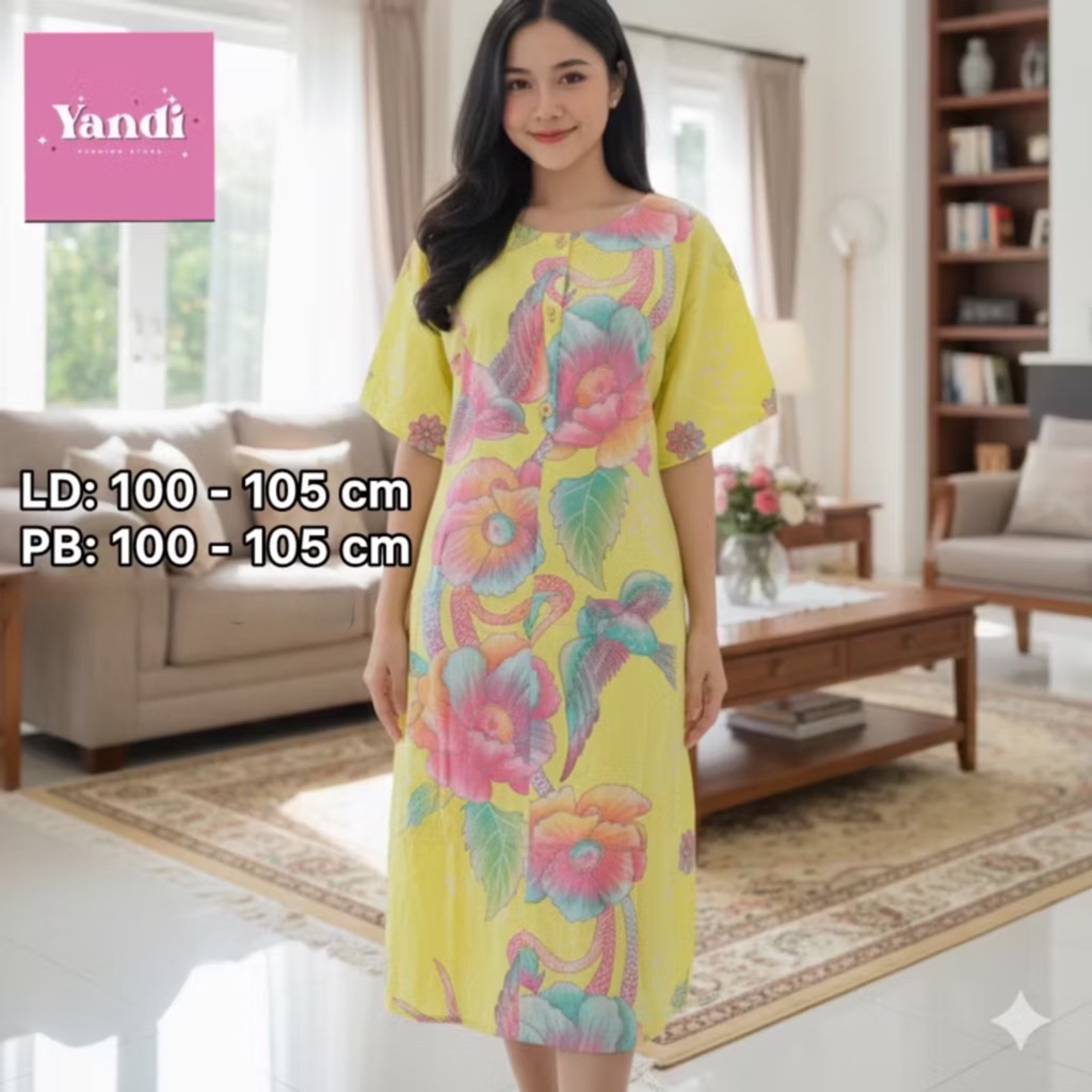 KENCANA UNGU DASTER SIMANIS LD 100-105 CM LABEL BIRU