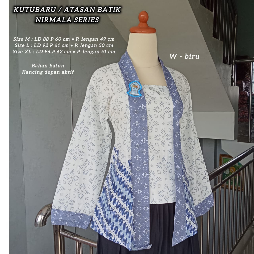 Atasan Batik Wanita Kutubaru Nirmala Series Model Kebaya Modern
