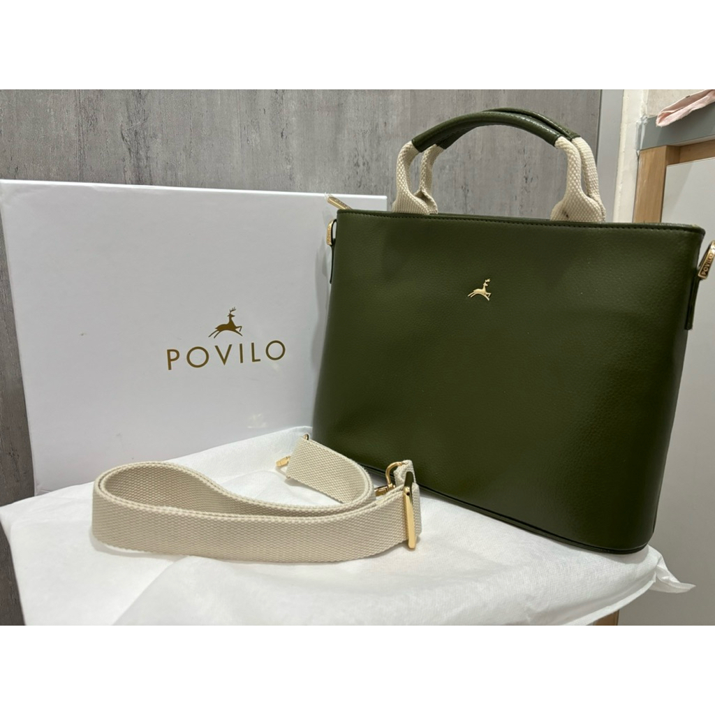 POVILO NONA ARMY GREEN SLING HAND BAG NOT TIA THIS IS APRIL ITTAHERL ROOSY SNY THE LABEL VALLICE