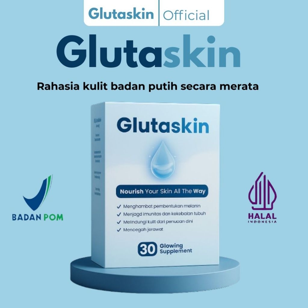 [30 KAPSUL] Glutaskin Whitening cantik putih seluruh badan tanpa efek samping