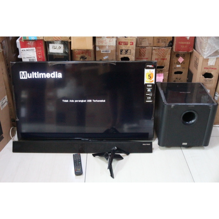 TV LED Polytron Soundbaar 40 inci FHD Digital TV Kondisi bekas pemakian masih segel 5234F