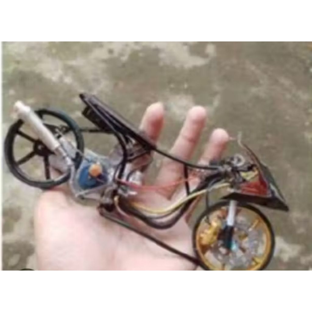 diecast miniatur motor drag honda vario led 125 sudah terpasang fairing balap
