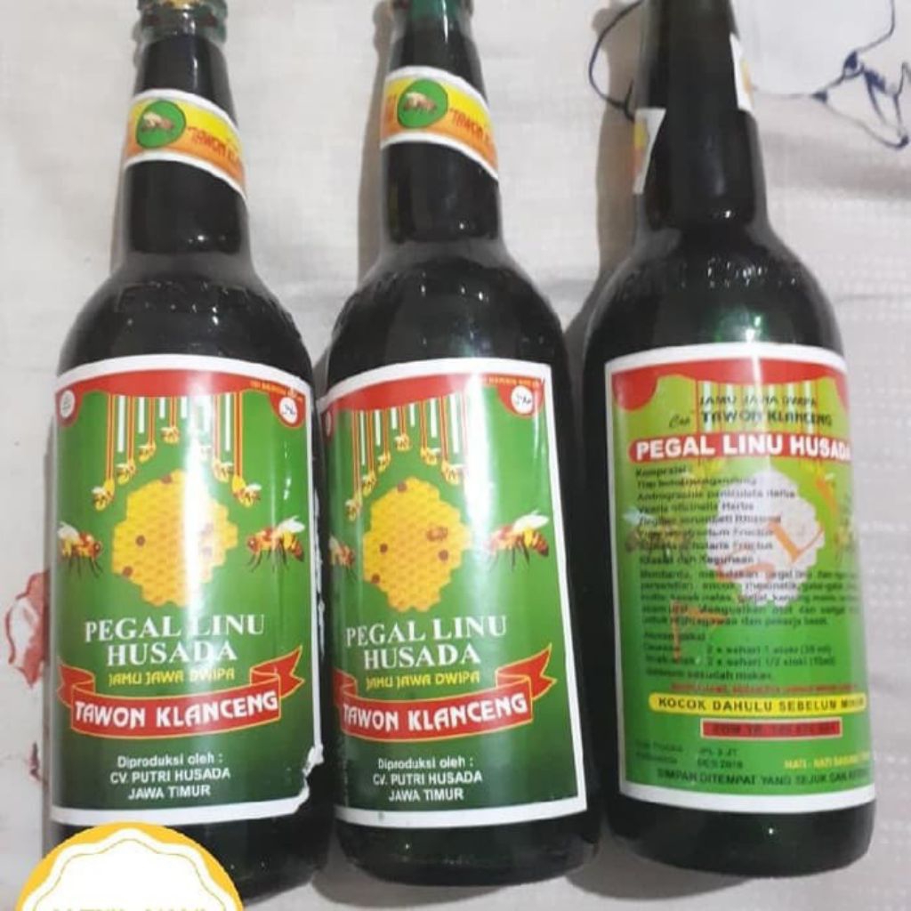 Jamu Pegal Linu Tawon Klanceng Husada 650ml - Meredakan Pegal Linu, Mengandung Bahan Alami, Tidak Me