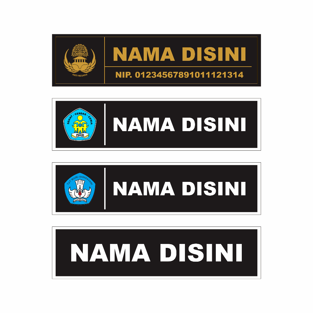 Papan Nama Dada Akrilik 8x2cm - Desain Elegan, Tahan Lama, Cocok untuk Profesional