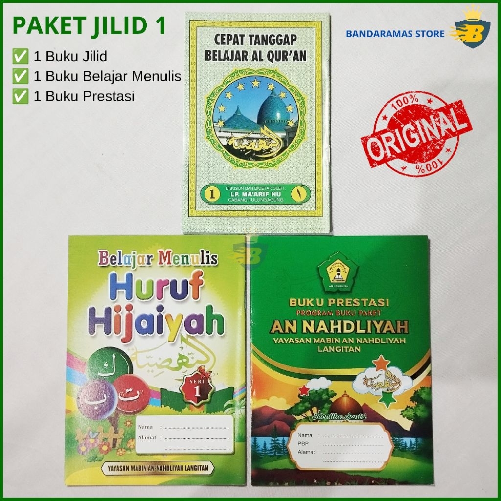 buku paket annahdliyah jilid 1-6 cepat tanggap belajar al-qur'an