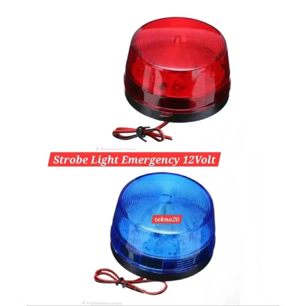 Strobe Light Alarm Emergency 12Volt | Lampu Emergency Led 12Volt