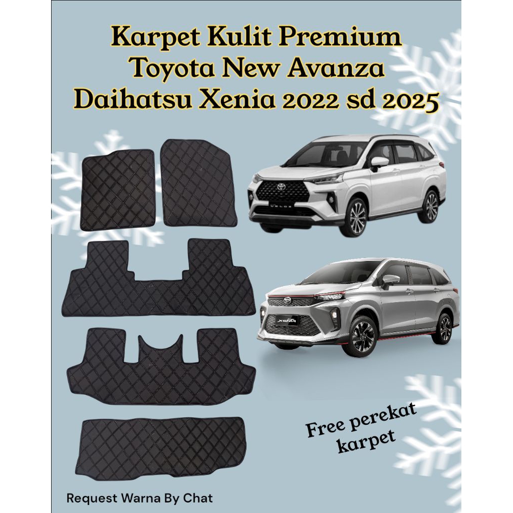 Karpet Kulit Premium Mobil Toyota New Avanza 2022 sd 2025 XENIA 2022 SD 2025 Aksesoris Pelindung Lan