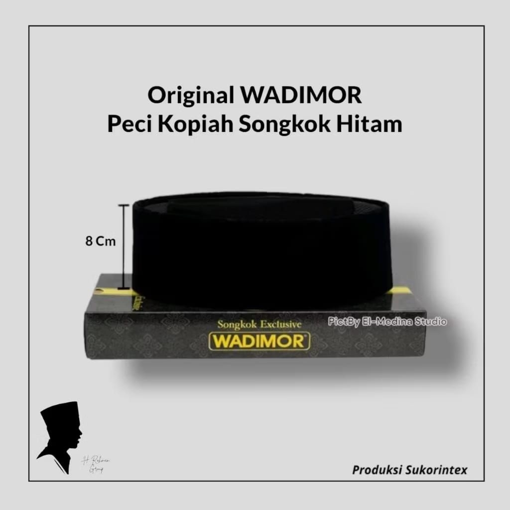 Peci Hitam Polos Wadimor Ac Original Nasional Premium