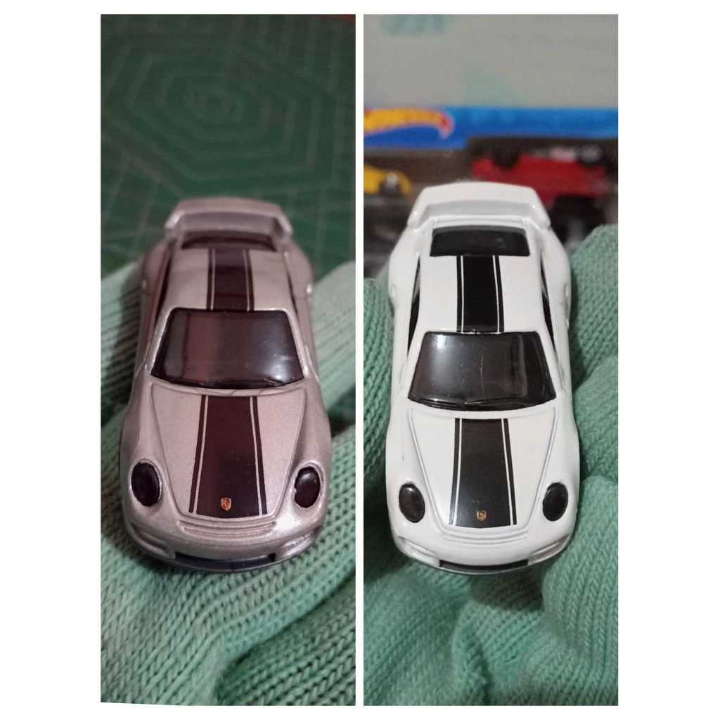 Hot Wheels Paket Porsche 911 Gt2 metallic silver  & hitam - loose tanpa kemasan