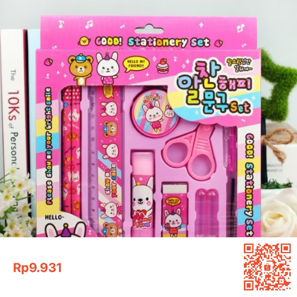 Alat tulis set anak lengkap, alat tulis set anak tk dan sd, alat tulis set anak perempuan dan laki l