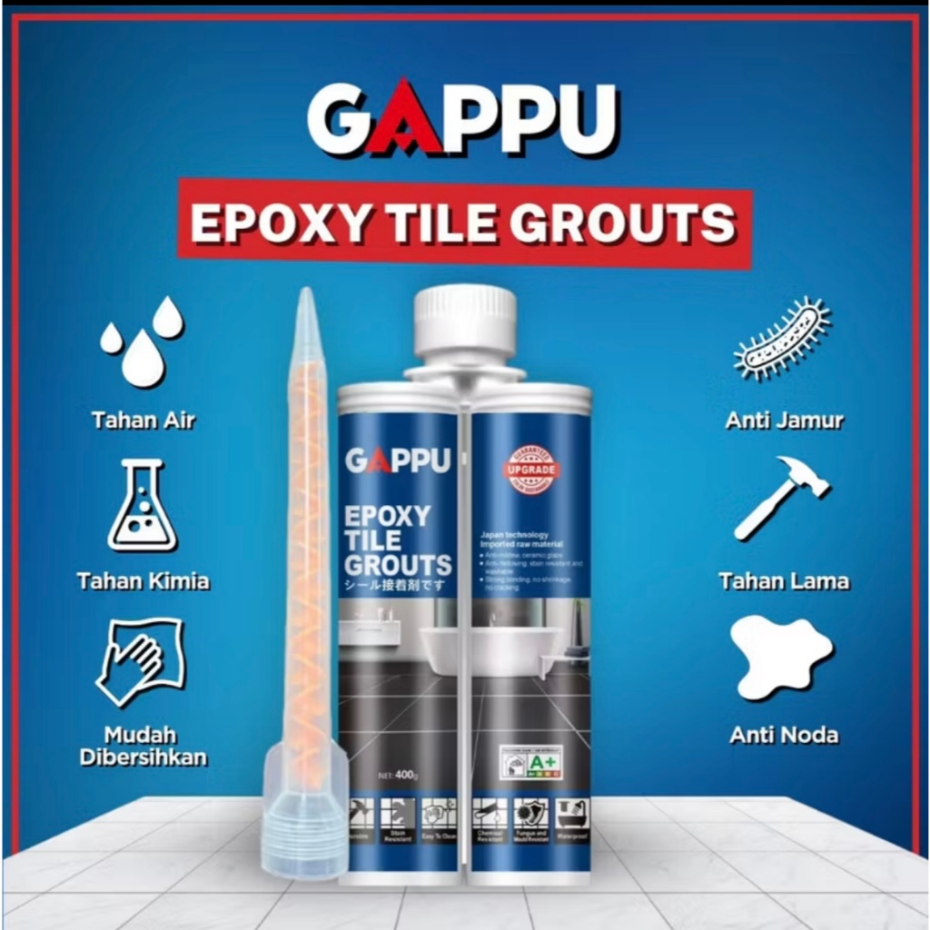 GAPPU - Premium Epoxy Tile Grout (Nat Lantai Epoksi Resin Waterproof Marmer Keramik)