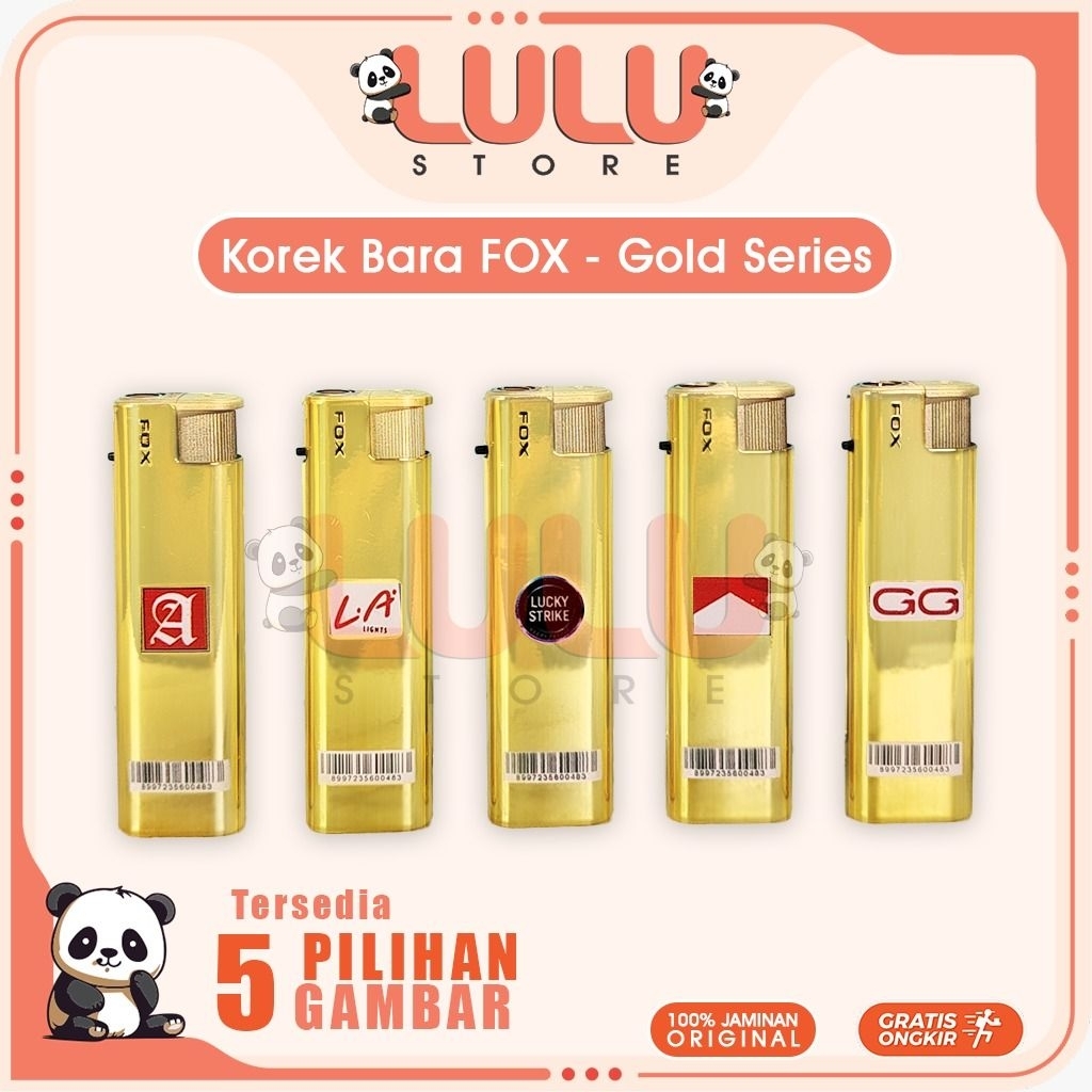 Korek Api Bara FOX GOLD FL 906 Bahan Metal | Korek Bara | Korek Api Gas | Korek Magnet | Mancis