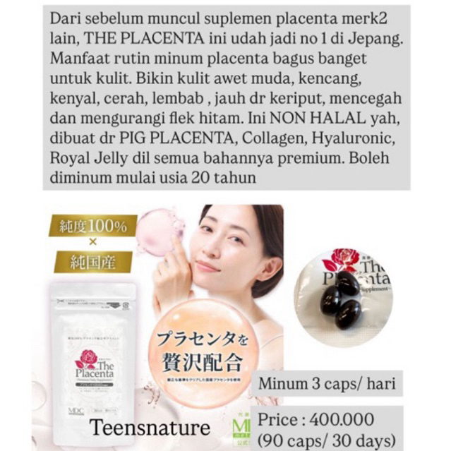 THE PLACENTA Premium Daily Supplement JAPAN