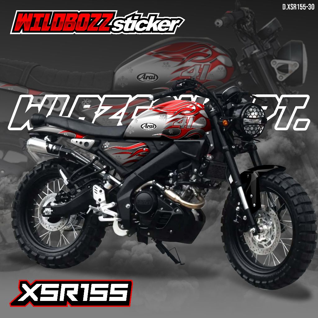 decal motor xsr 155 full body api keren (d.xsr155-30) -wildbozz-
