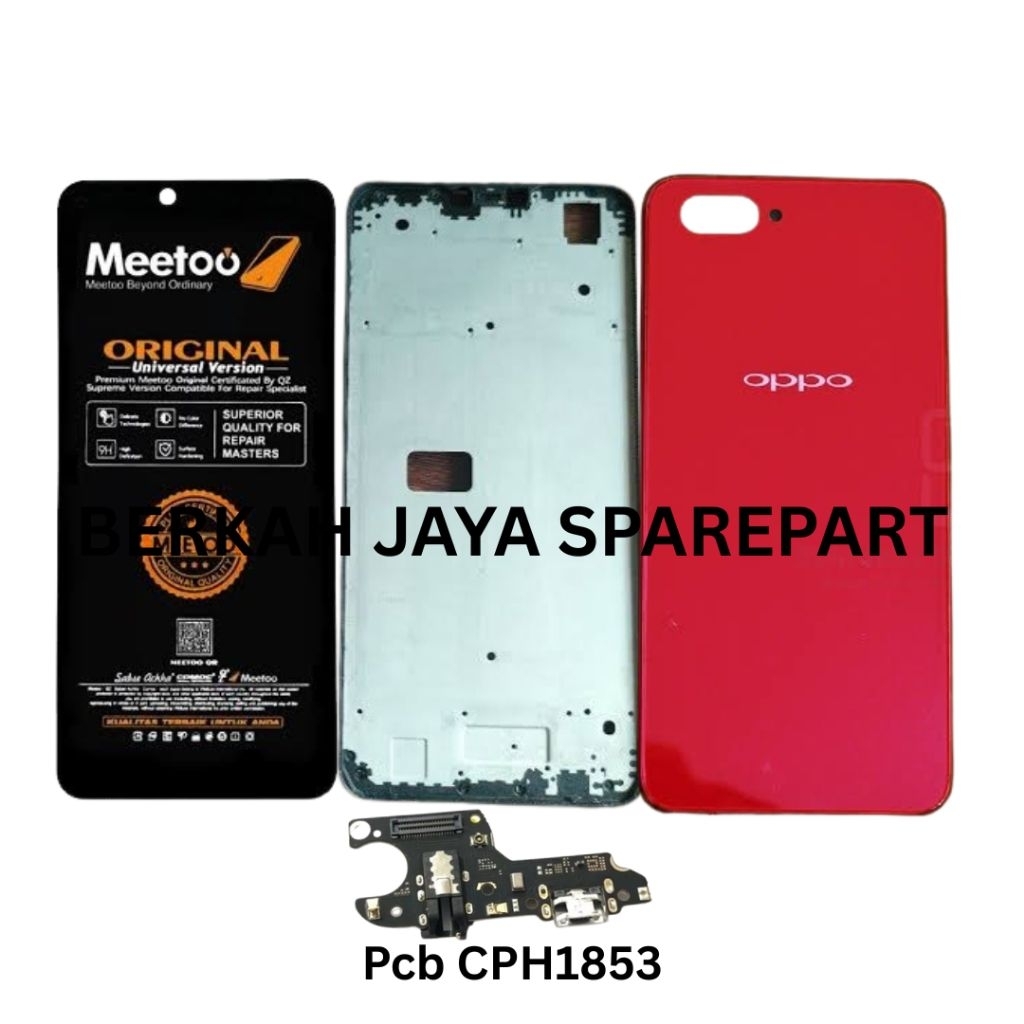 oppo A3S Cph1803/Cpg1853 free pcb Paket Lcd fulset casing plus frame backdoor bazle