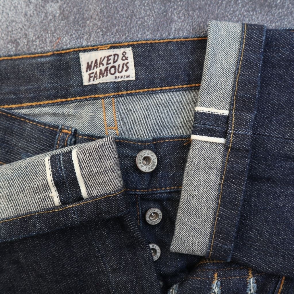 jeans selvedge naked and famous denim