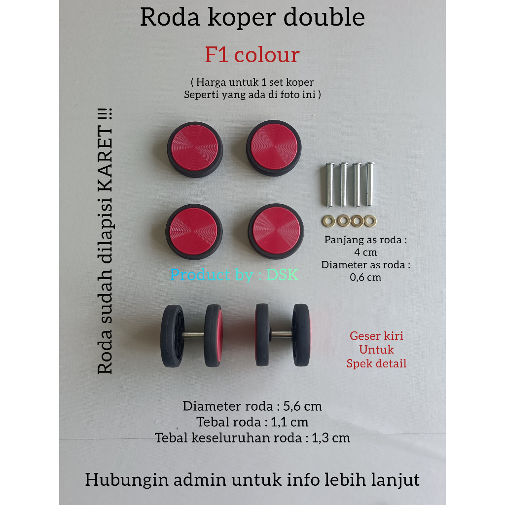 RODA KOPER, RODA KOPER PENGGANTI DOBEL WHEEL, RODA KOPER PUTAR 360