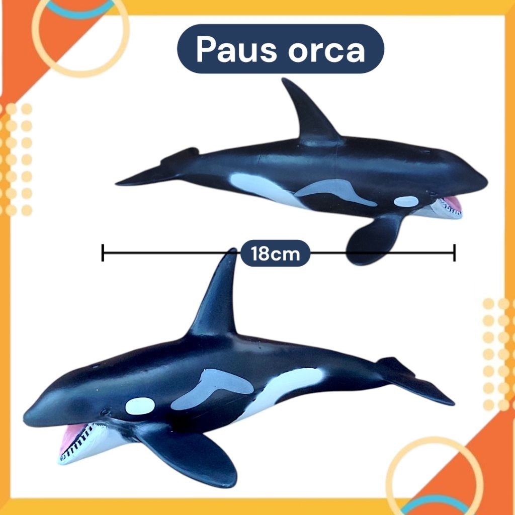 Mainan Ikan Paus Orca Figure Hewan Hiu Paus Orca Shark