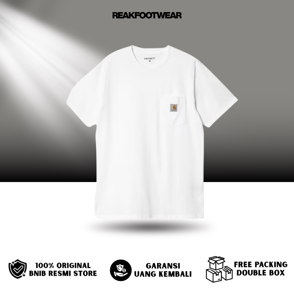 Carhartt WIP S/S Pocket T-Shirt White 100% Authentic