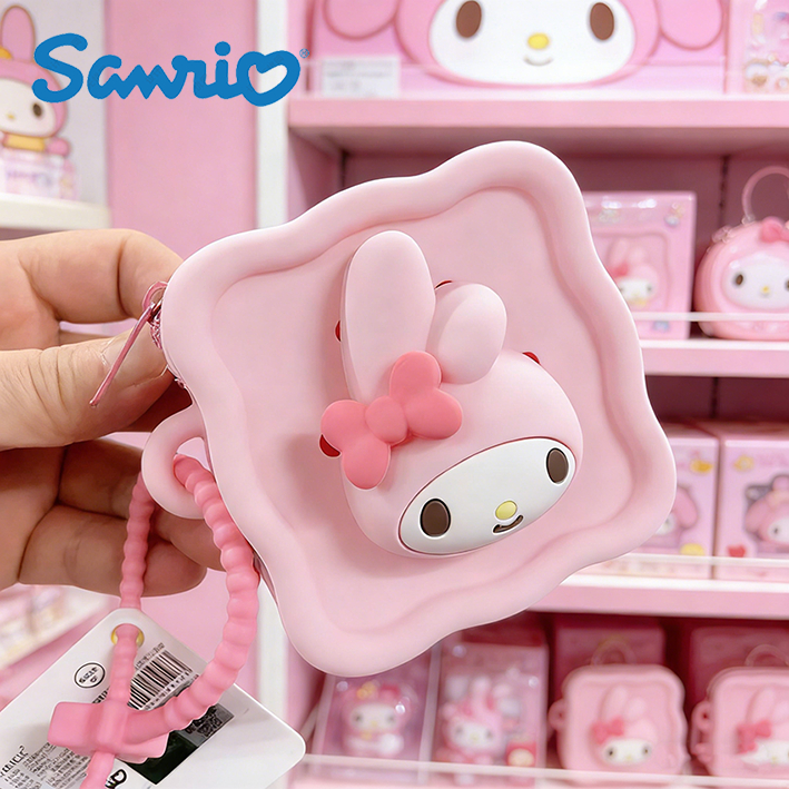 Resmi Sanrio Tempat Penyimpanan Silikon Lucu - Dompet Kecil Tempat Earphone Hiasan Tas