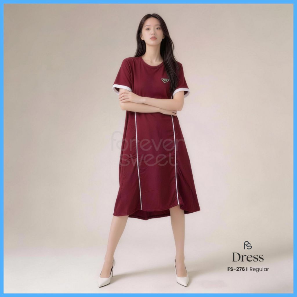 FOREVER SWEET DASTER POLOS PENDEK DRESS CANTIK KEKINIAN