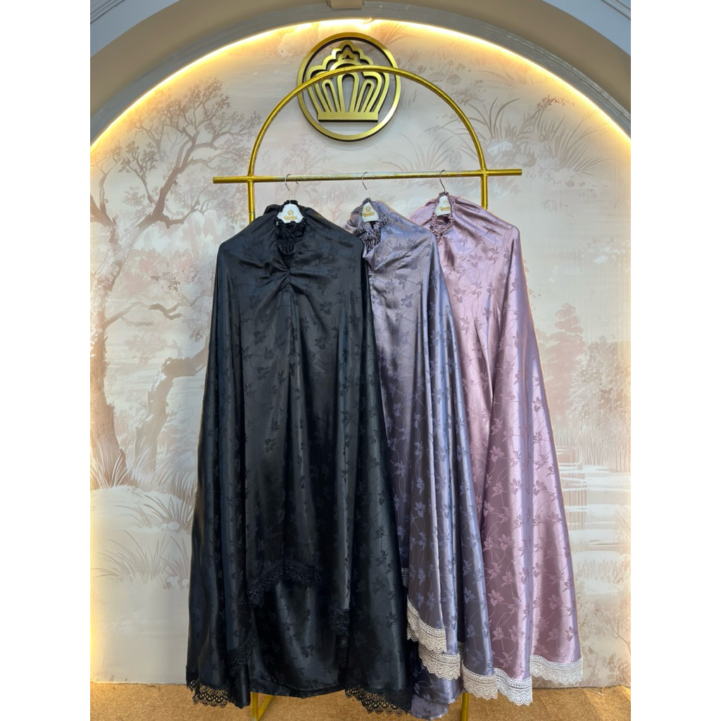 MukenaQonita | Satin Renda Series | Luxury Series | Silk Premium | Mukena Lebaran | Free Pouch Canti