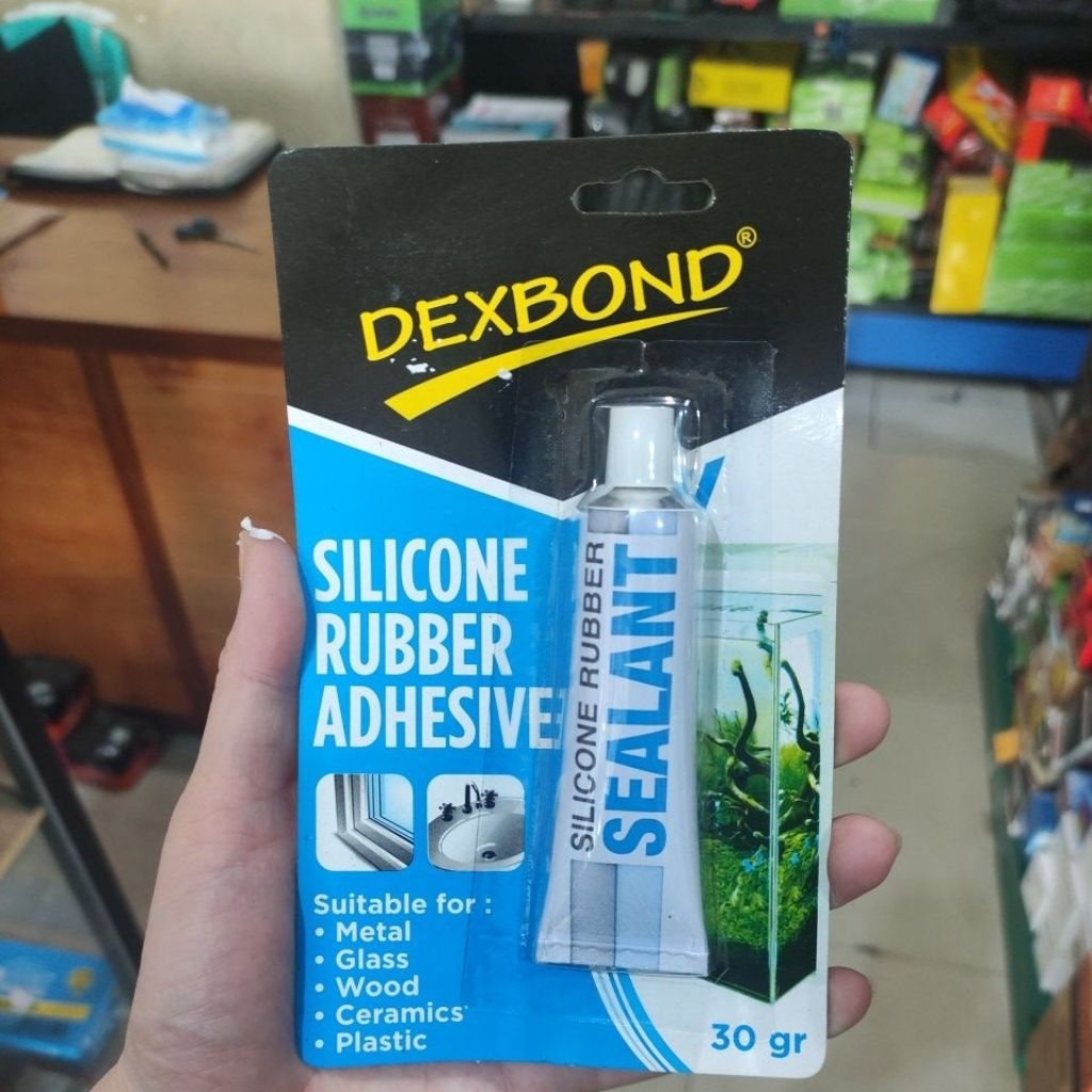 lem kaca /lem silicone sealant dexbond 30g (warna bening) / lem silikon sealant lem akuarium /lem aq