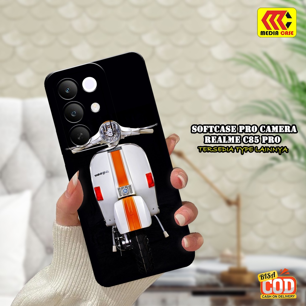 Case Relame C85 Pro Terbaru - Motif Vespa - Kesing - Softcase Relame C85 Pro - Kesing Hp Relame C85 