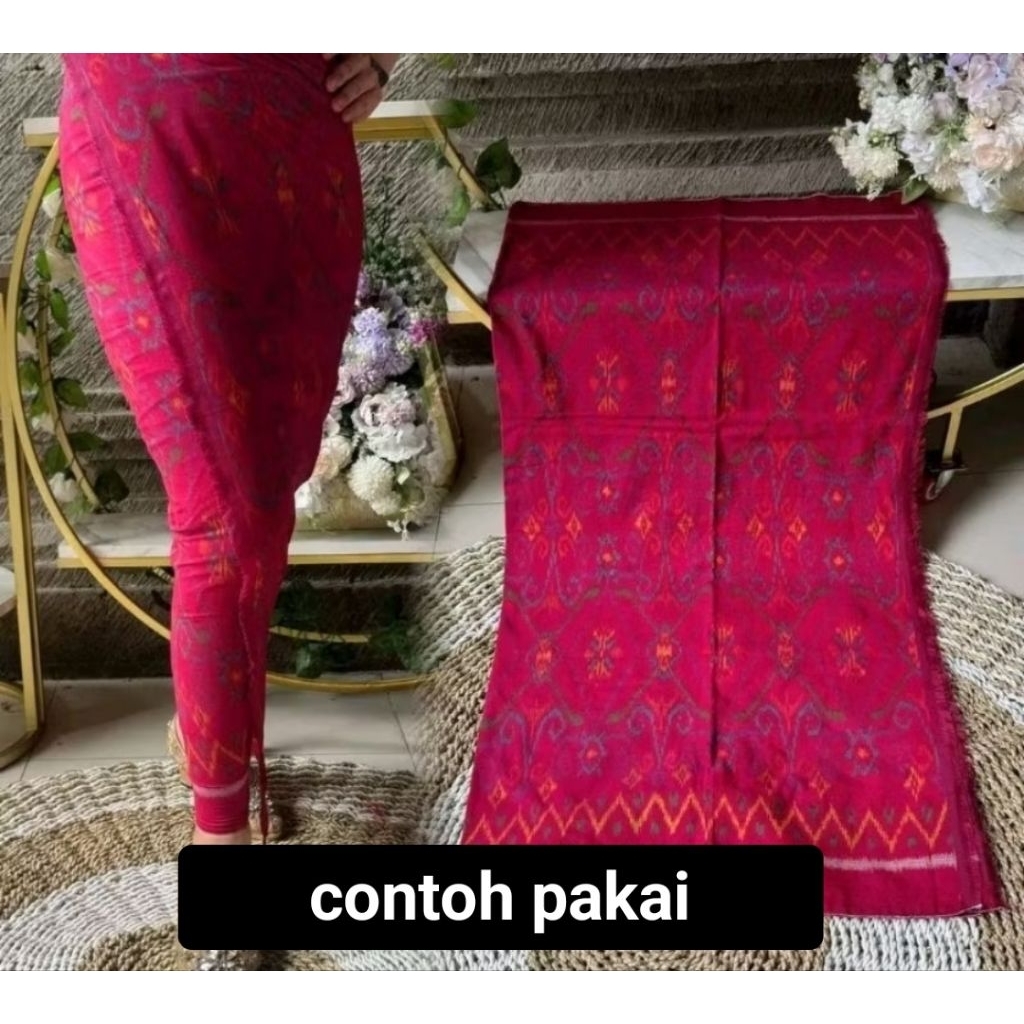 Kamen Endek Lembaran Set Selendang/Kamen Endek/Kamen Tenun Asli/Kamen Lembaran