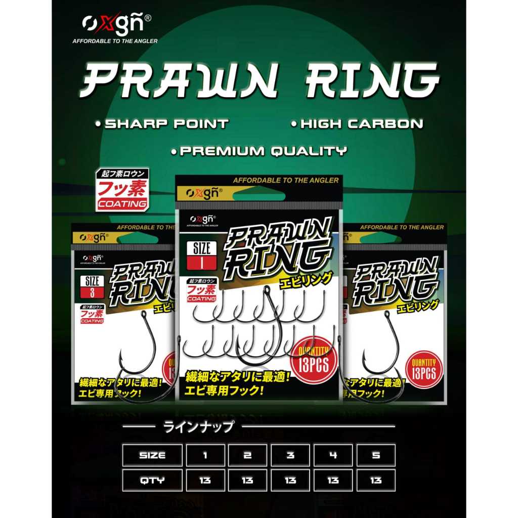 Mata Kail Pancing Udang OXGN Prawn Ring Super Tajam (Ring dan Ruit)