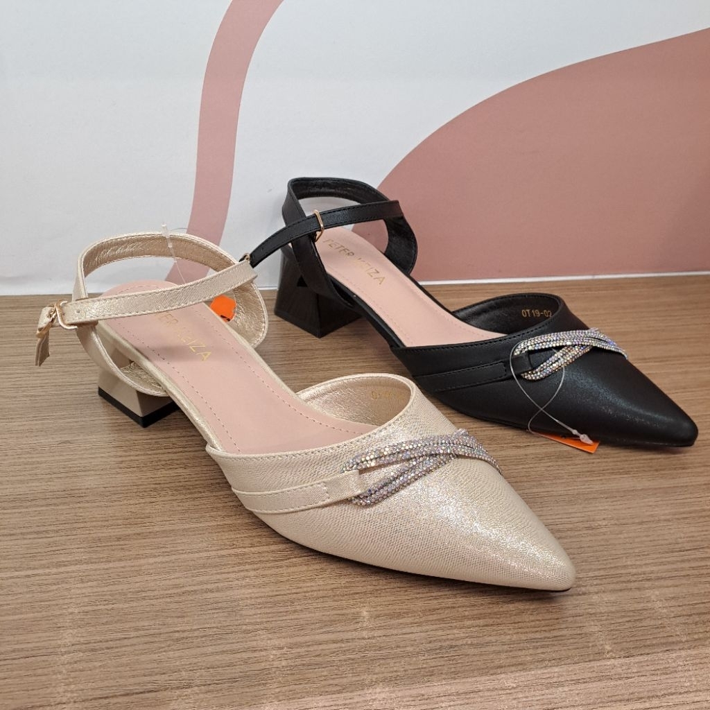 sepatu bustong pesta wanita peter keiza heels 5 cm