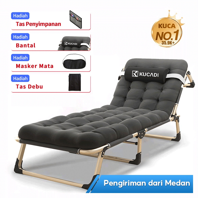 KUCADI[Pengiriman Dari Medan ] Kursi Malas Kursi Malas Luar Ruangan Portabel Tempat Tidur Lipat Kurs