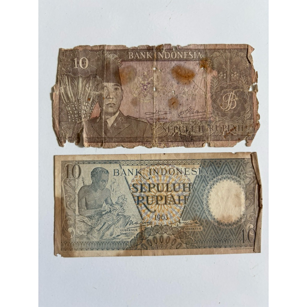 Uang Kuno 10 rupiah 1960