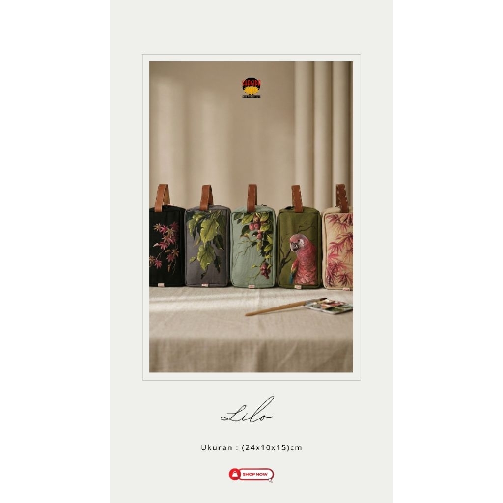 Pouch Makeup / Dompet Kosmetik Lukis Lilo SHAGIDA • Souvenir & Oleh-oleh Khas Bali