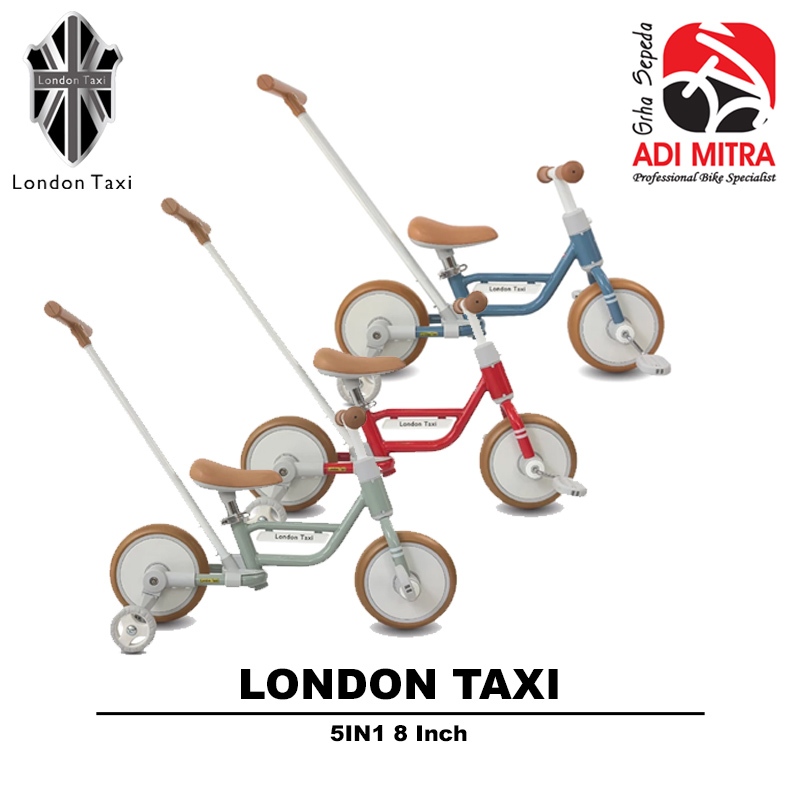 London Taxi 5in1 Kids Bike - Sepeda Anak Roda Tiga Sepeda Dorong Anak