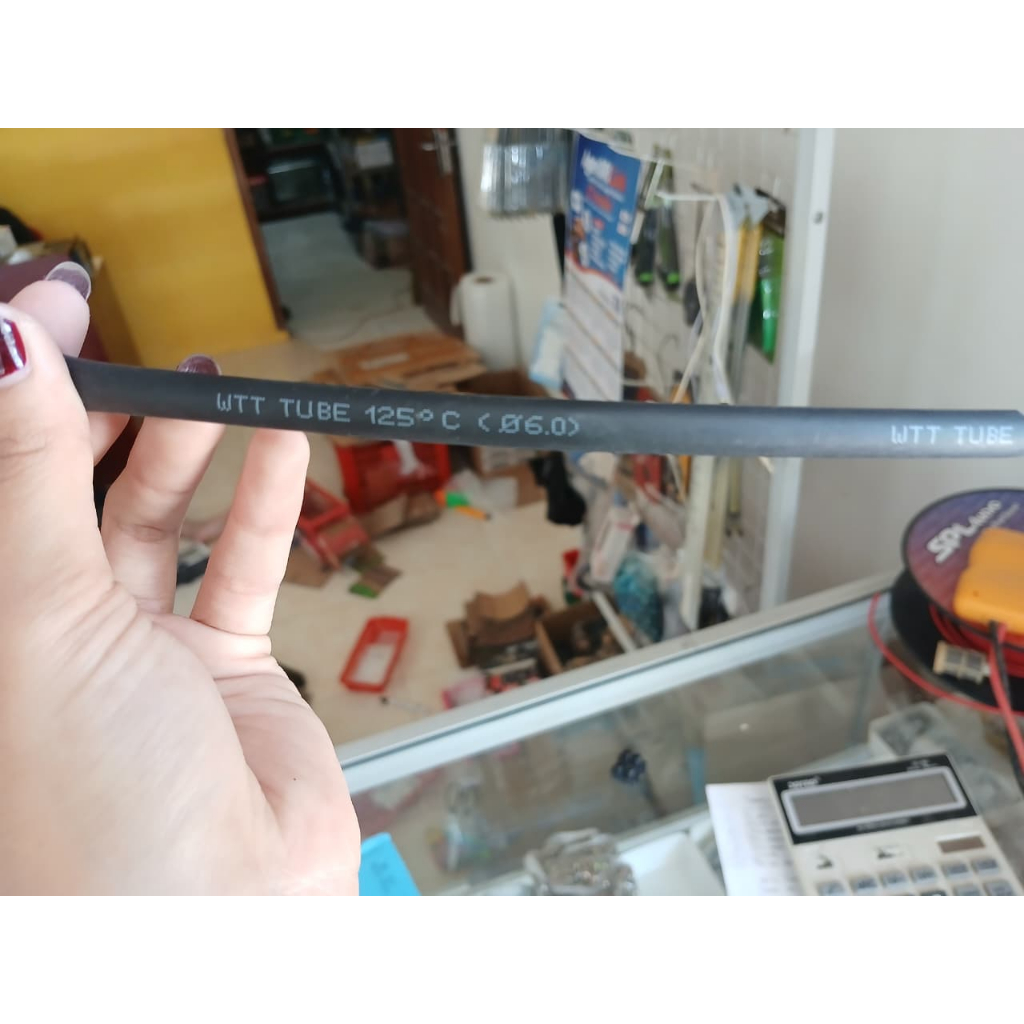 1 meter heatshring tube / selongsong bakar 6.mm