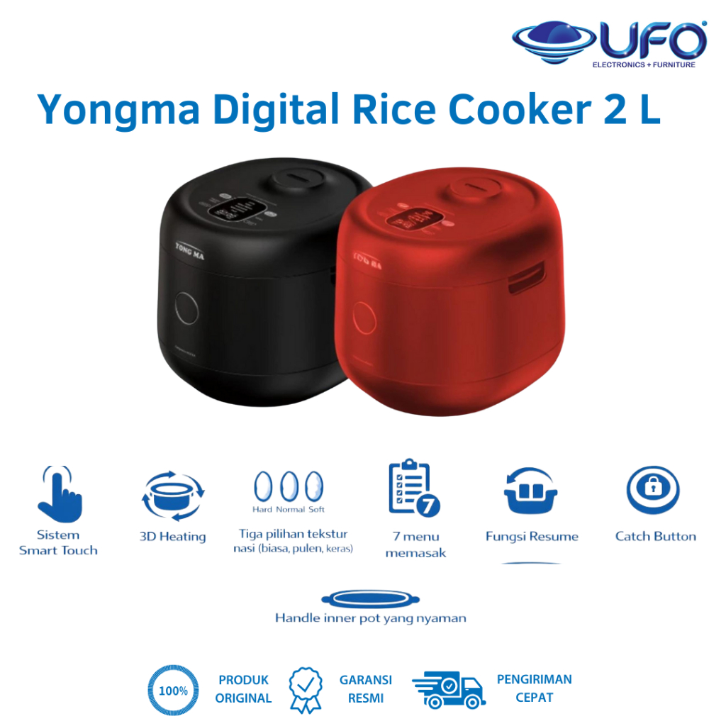 Yongma Rice Cooker Smart Touch 2 Liter SMC7097R/B