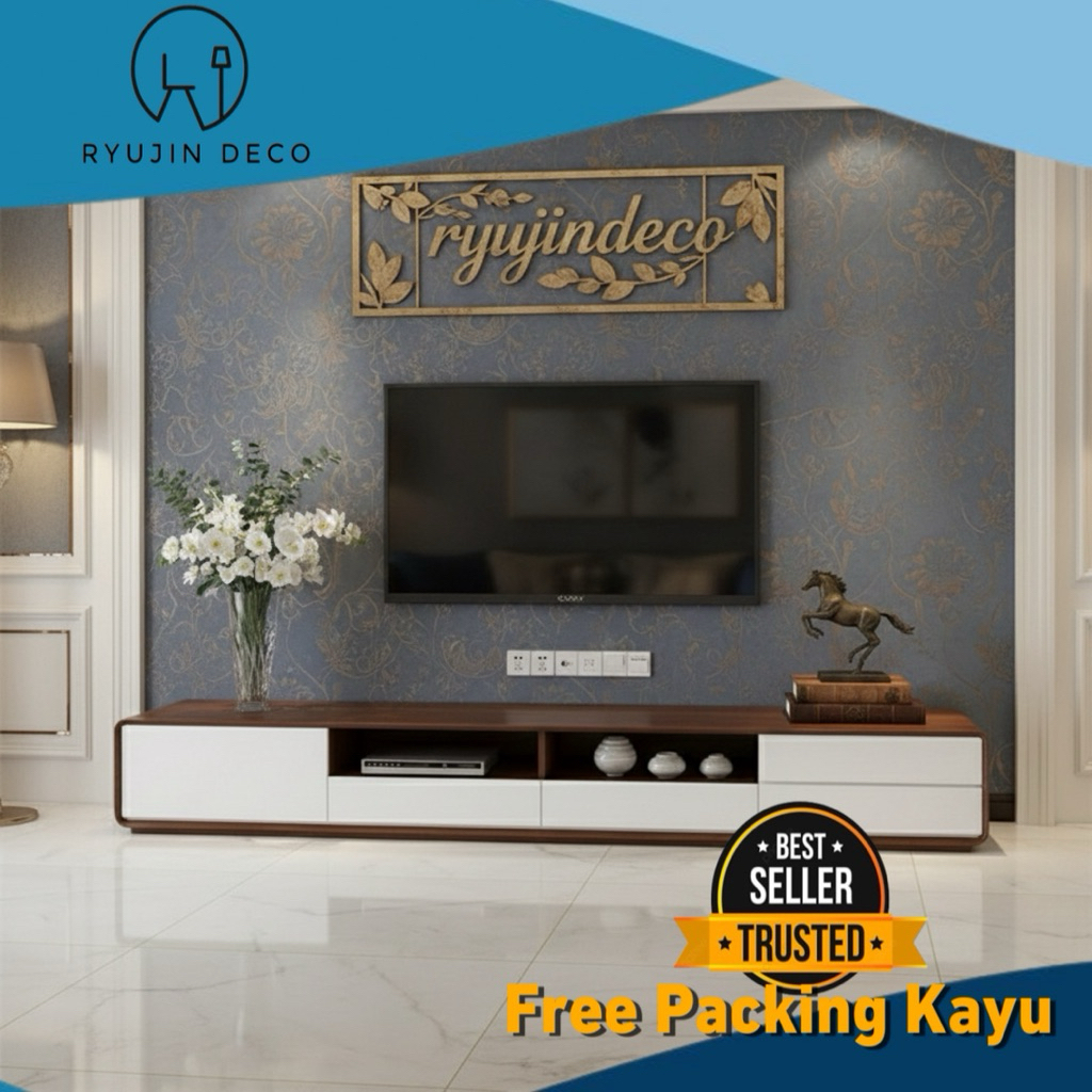 Meja TV Minimalis Panjang | Rak TV Modern Ruang Tamu