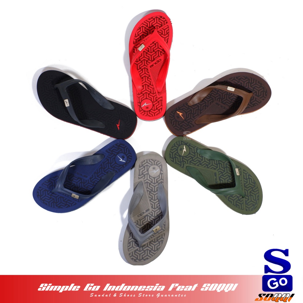 Ando Prima Keren Sendal Japit Karet Pria Original Sandal Jepit Cowok Gambar Motif Kekinian 39-42