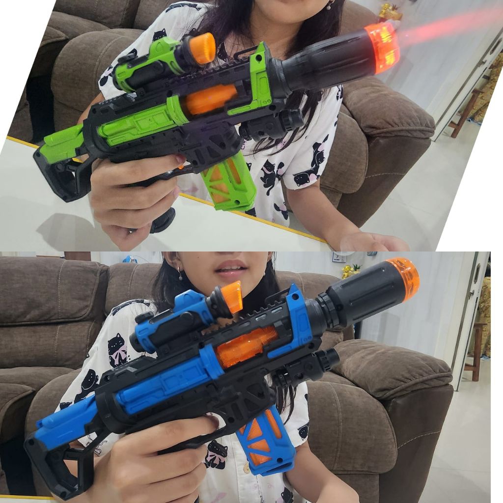 Mainan Asap Blaster mainan pistol Keuar asap laser tembakan Asap astral blaster gun super smoke powe