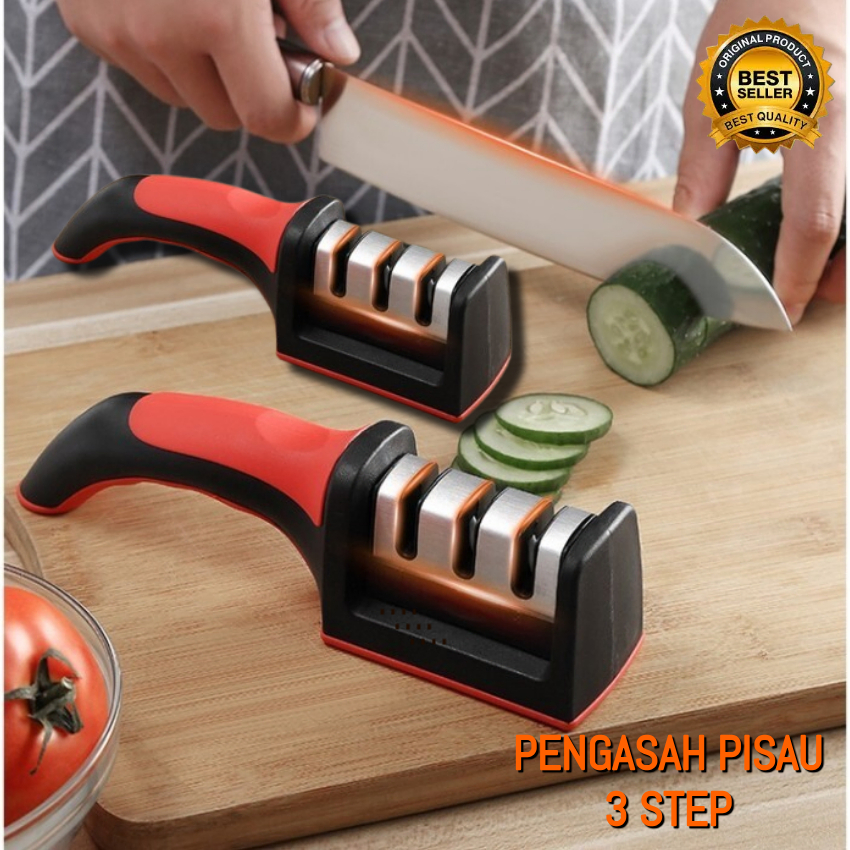 Alat Pengasah Pisau Dan Gunting Stainless Alat Asah Pisau/PENGASAH PISAU 3 IN 1 SUPER CEPAT ASAHAN T