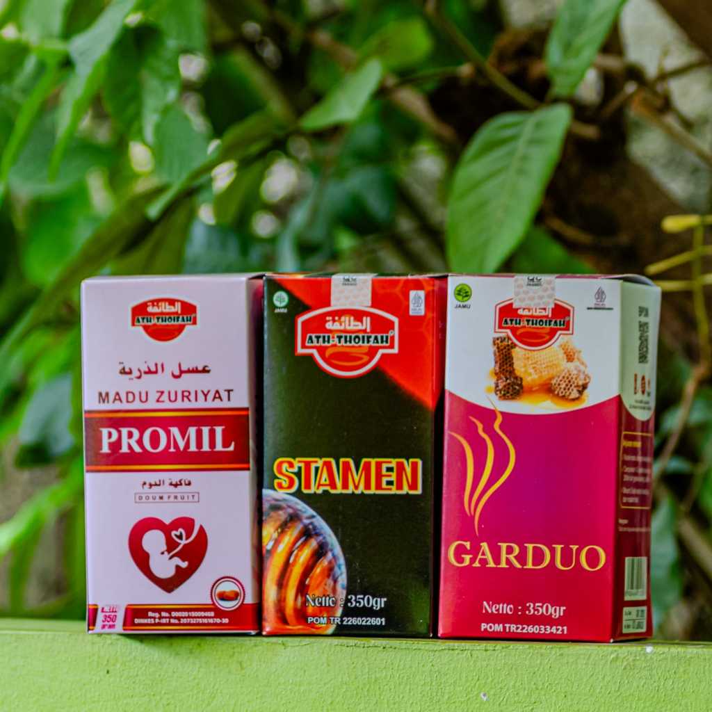 Paket PROMIL LENGKAP Madu Zuriat, Madu Penyubur Pria Stamen Dan Penyubur Kandungan GARDUO