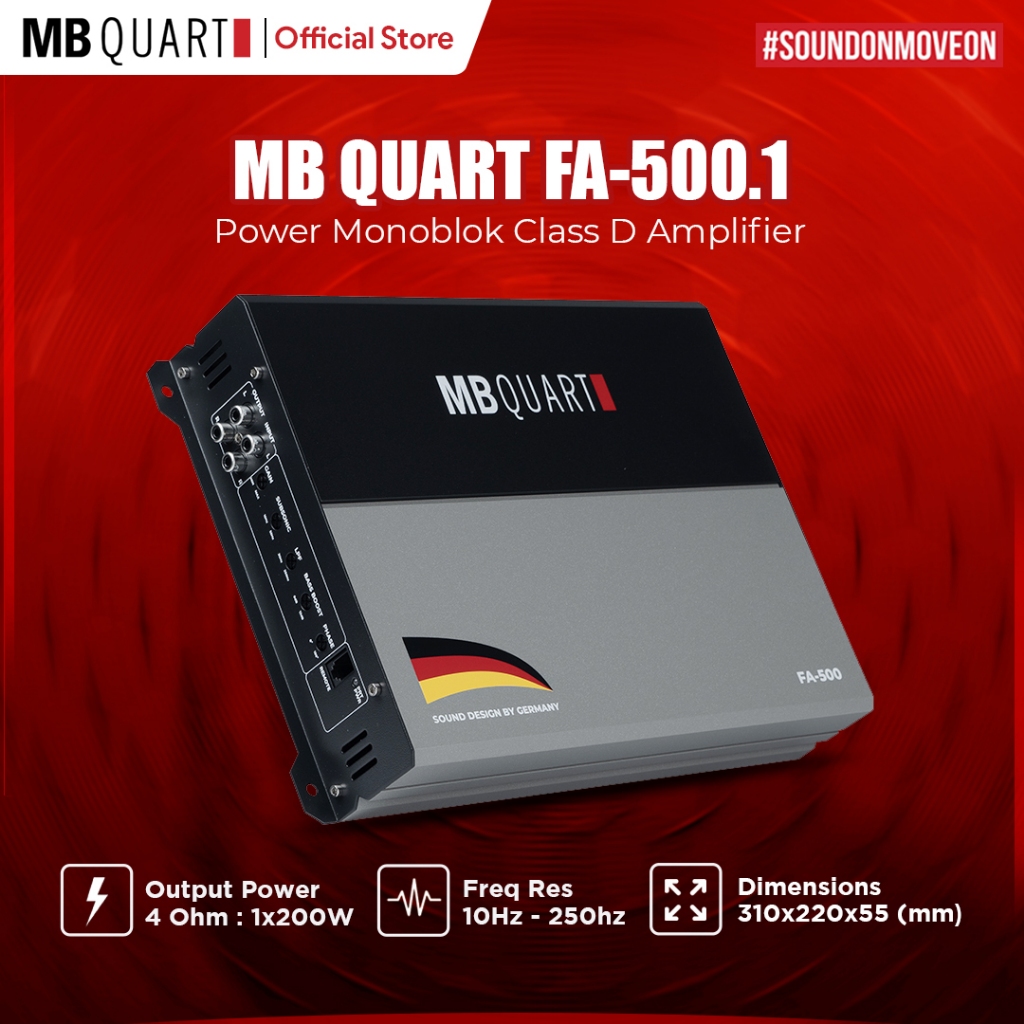 MB Quart FA-500.1 Power Monoblok Class D Amplifier