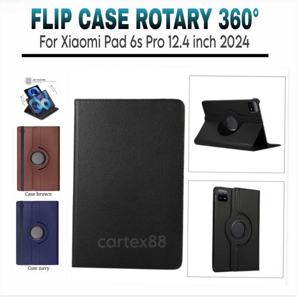 Case Rotary Xiaomi pad 6s pro 12.4 inch 2024 / Case Xiaomi pad 6s pro / Casing Xiaomi pad 6s pro  Xi
